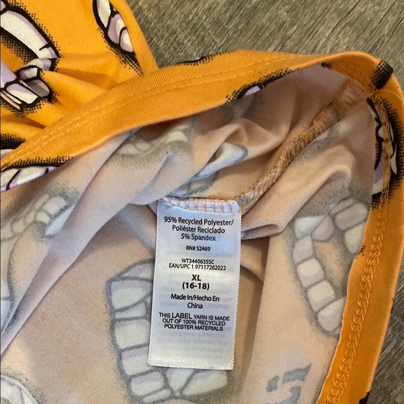 Orange Graphic Button-Up Shirt very soft crop top HALLOWEEN 🎃  NWOT - Picture 6 of 10